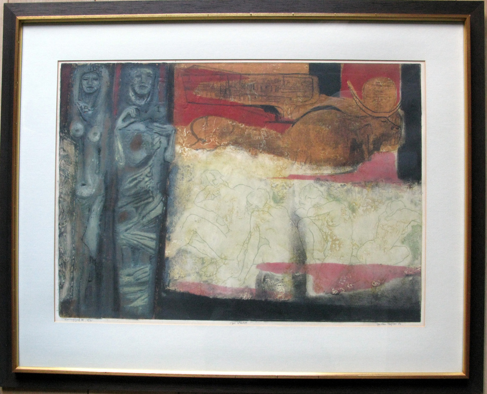 RU van ROSSUM (1924-2007) - groot abstract werk ETS  nr. 8 uit kleine oplage van 35 - GESIGNEERD. kopen? Bied vanaf 425!