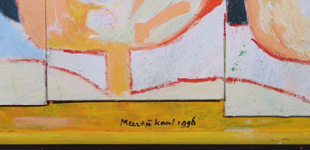 Meertje Kaal: Olieverf op karton, Le jeunes filles en.. - Ingelijst (Groot) kopen? Bied vanaf 1!