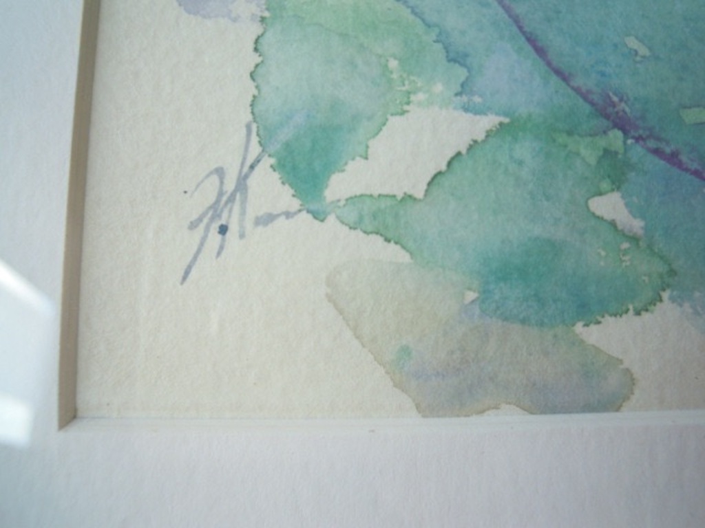 Gesigneerde aquarel - VROUW MET HOED  kopen? Bied vanaf 1!