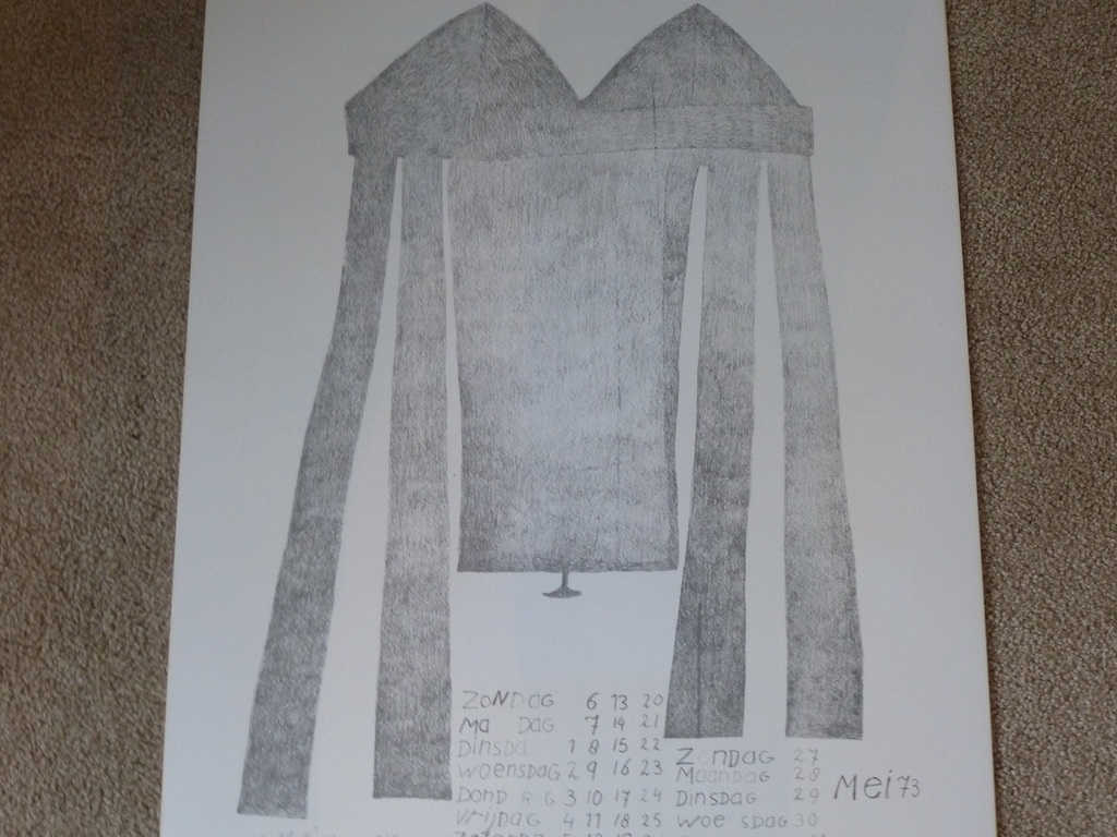 Klaas Gubbels, zeefdruk uit 1972,Gelderse kunstkalender 1973 kopen? Bied vanaf 85!