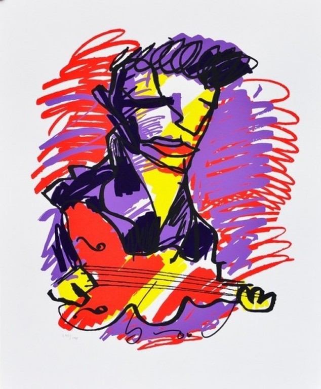 Herman Brood - Elvis - Handgesigneerde zeefdruk. Met HBM certificaat. verkocht voor € 189!