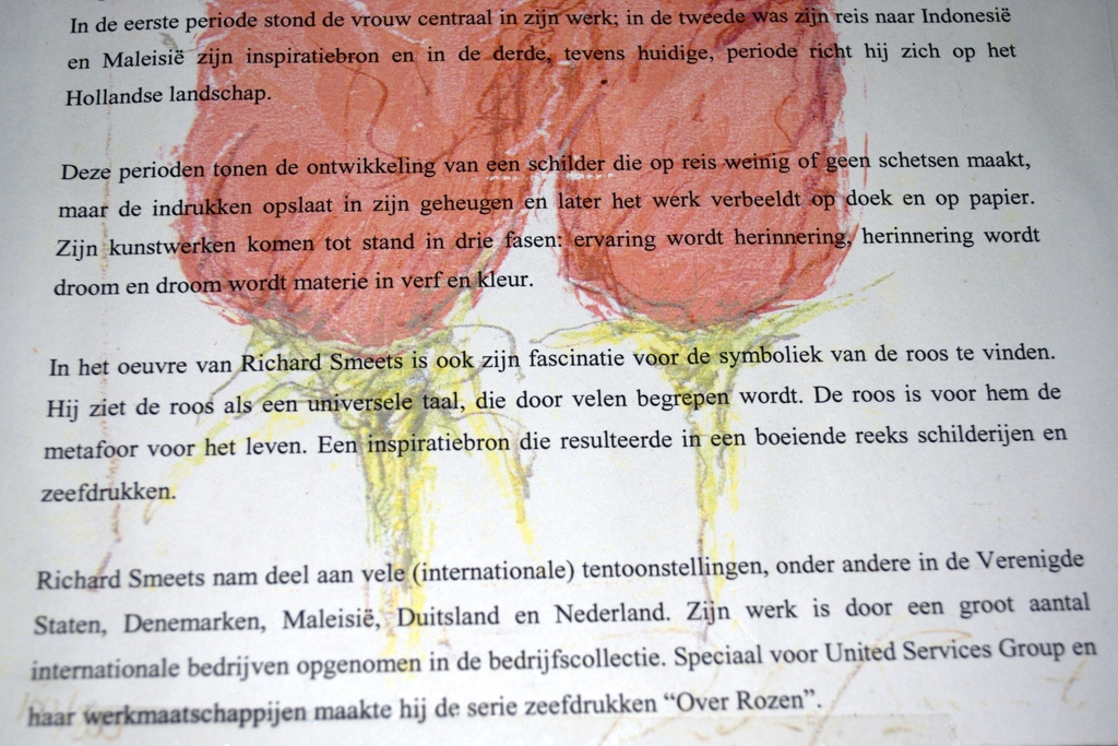 Zeefdruk Roos, gesigneerd, oplage 200 kopen? Bied vanaf 20!