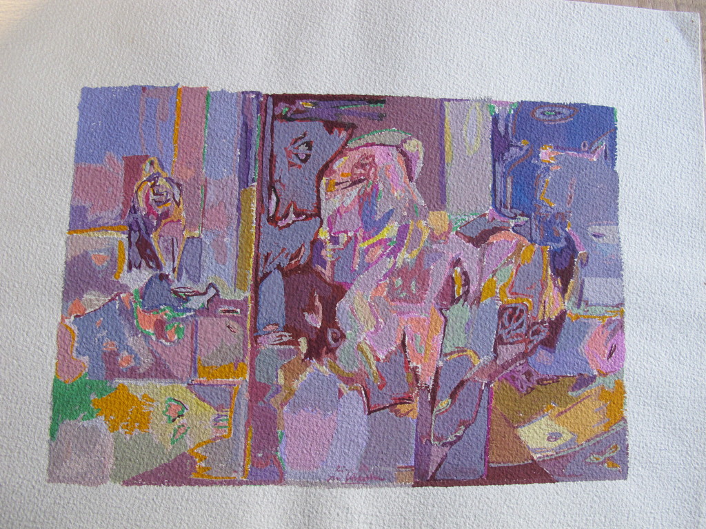 Frans van Straalen, olieverf op papier verkocht voor € 35!