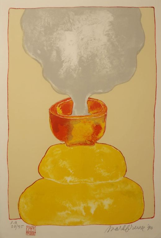 Mark Brusse: Zeefdruk, De rode kom II verkocht voor € 37!