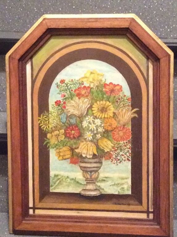 Pot met bloemen - olieverf op paneel - gesigneerd kopen? Bied vanaf 1!