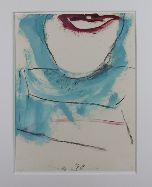 Onbekend gesigneerd: Acryl/Houtskool, Paars/Blauw kopen? Bied vanaf 1!