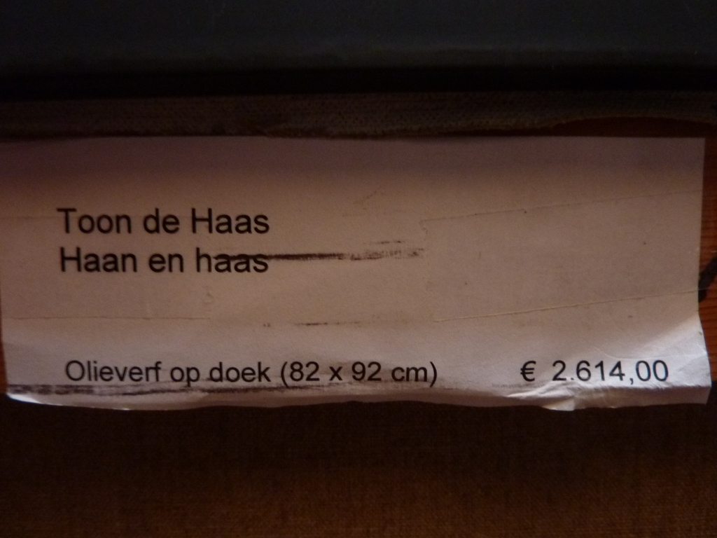TOON DE HAAS olieverf "Haan en Haas" 1993 kopen? Bied vanaf 200!