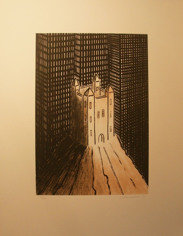 Jeroen Henneman - zeefdruk - "De brug" verkocht voor € 135!