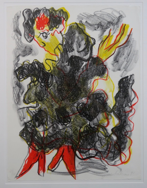Jan Sierhuis: Litho, Flamenco - Ingelijst kopen? Bied vanaf 60!