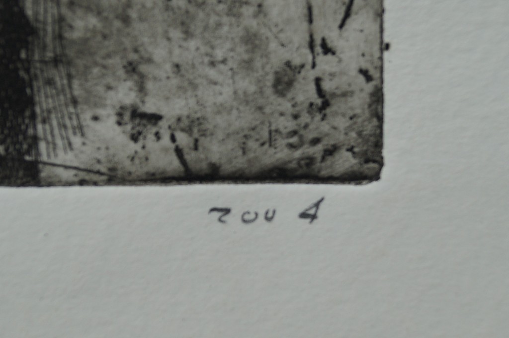 Jan Pieter van den Bos - gesigneerde ets - 2004 kopen? Bied vanaf 25!