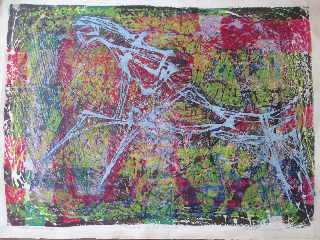 Jan Bezemer, Paard in het Woud, Kleurenlitho verkocht voor € 50!