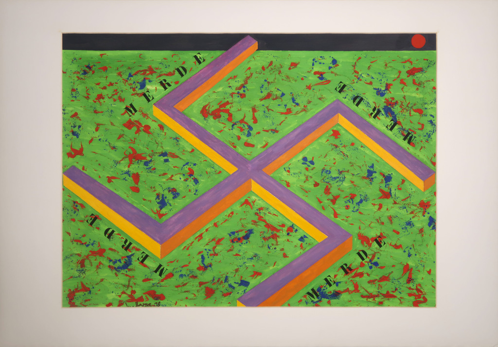 Jan van Holthe: Acryl op papier, Merde 5 kopen? Bied vanaf 1!