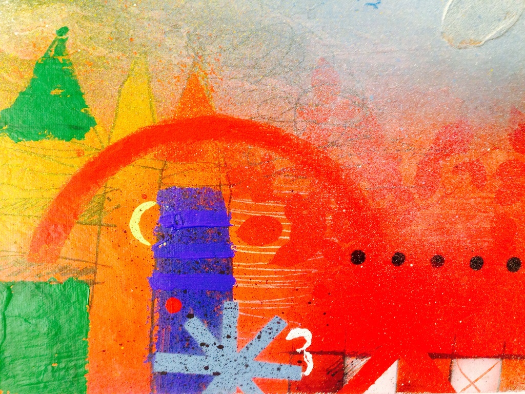 Theo koster, gemengde techniek, hallo zon.  kopen? Bied vanaf 1!