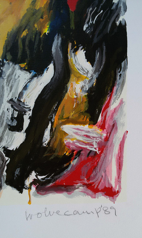 Theo Wolvecamp - Abstracte voorstelling, zeefdruk kopen? Bied vanaf 175!