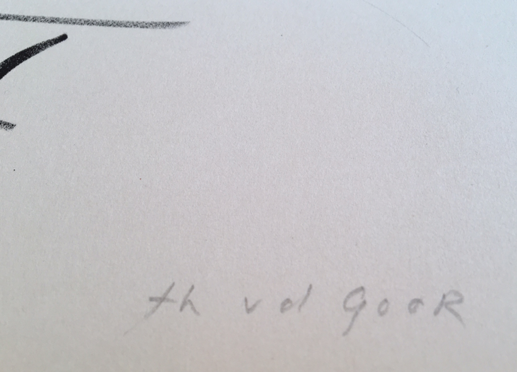 Theo van de Goor, zonder titel, 50/50 grafiek hand gesigneerd  kopen? Bied vanaf 10!