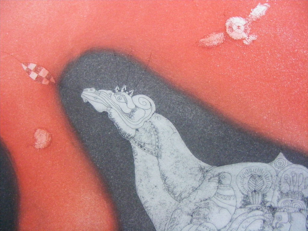 Bernard Berthois-Rigal, "Rives du Bustrophedon", grote gesigneerde ets/aquatint. kopen? Bied vanaf 200!