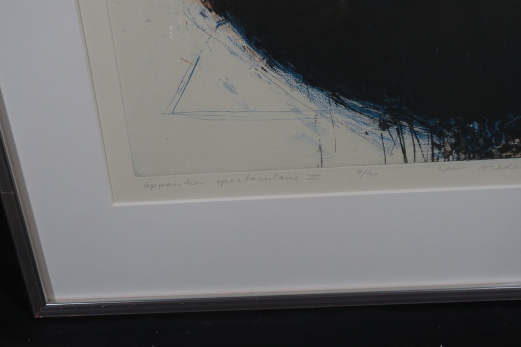 Hans Vredegoor: Ets en Aquatint, Apparition spectaculaire II - Ingelijst kopen? Bied vanaf 35!