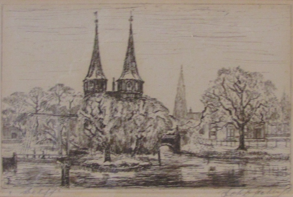 Johan D. Scherft (1891-1969), ets,  kopen? Bied vanaf 1!
