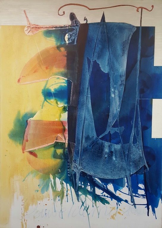 Douwe Idema groot doek, abstract werk kopen? Bied vanaf 500!
