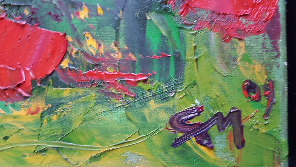 Gagik Manoukian (1952) - klaprozen-  Acrylverf op doek, gesigneerd r.o. kopen? Bied vanaf 325!