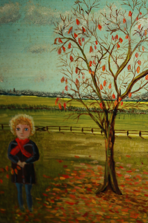 NAIVE KUNST - MEISJE IN DE TUIN van HOOGENDORP kopen? Bied vanaf 1!