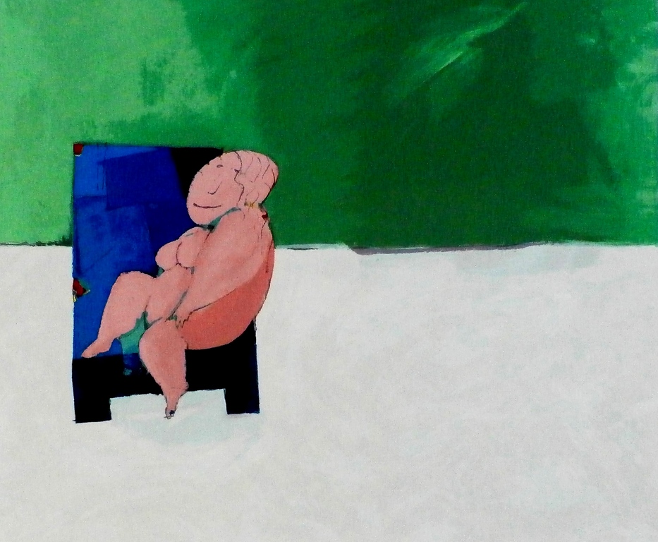 Wouter Stips - zeefdruk: een beetje gelukkkig - 1996 - Groot! kopen? Bied vanaf 125!