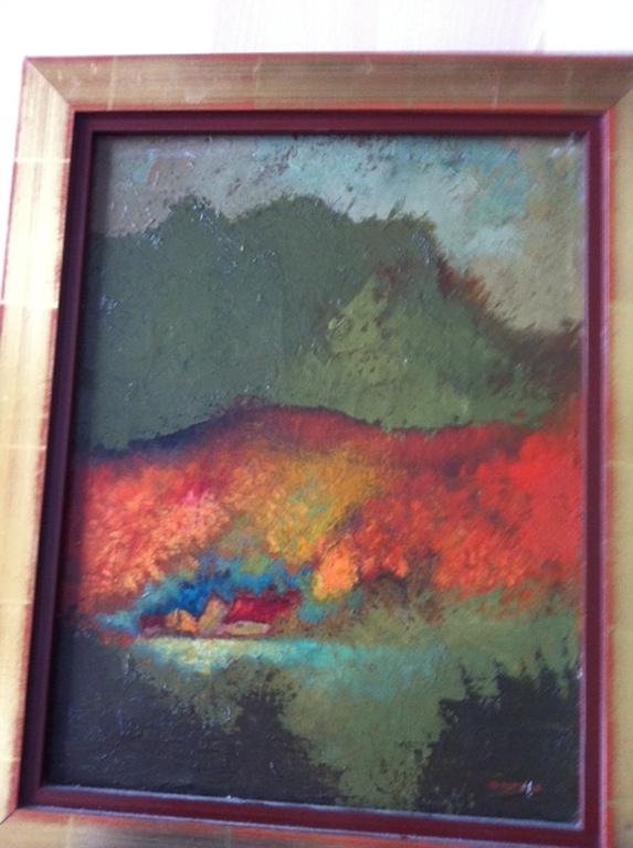 Jacobus Cornelis (Koos) Hooykaas - olieverf op doek - Abstract landschap kopen? Bied vanaf 135!