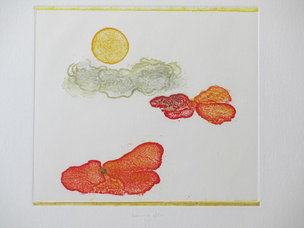 Eduard Flor, Zon en bloemen, Kleurets verkocht voor € 40!