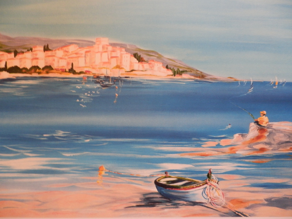 ANNE MARIE BRIANTE Gr Kleurenlitho(76x56cm)  MEDITERRANEE  Handgesigneerd kopen? Bied vanaf 1!