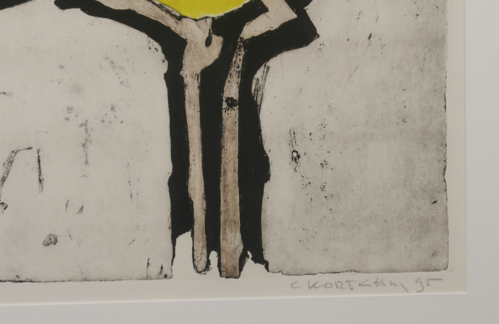 Cees Kortlang: Ets, Z.T. II - Ingelijst kopen? Bied vanaf 50!