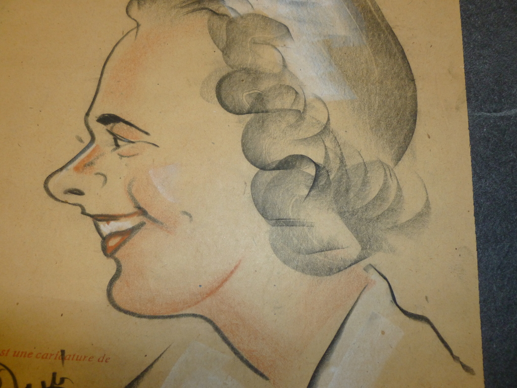 Mooie directe potloodtekening,originele stempel Folies Bergere Paris 1948. kopen? Bied vanaf 50!