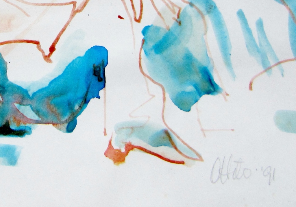 Aquarel op papier, 1991 kopen? Bied vanaf 1!