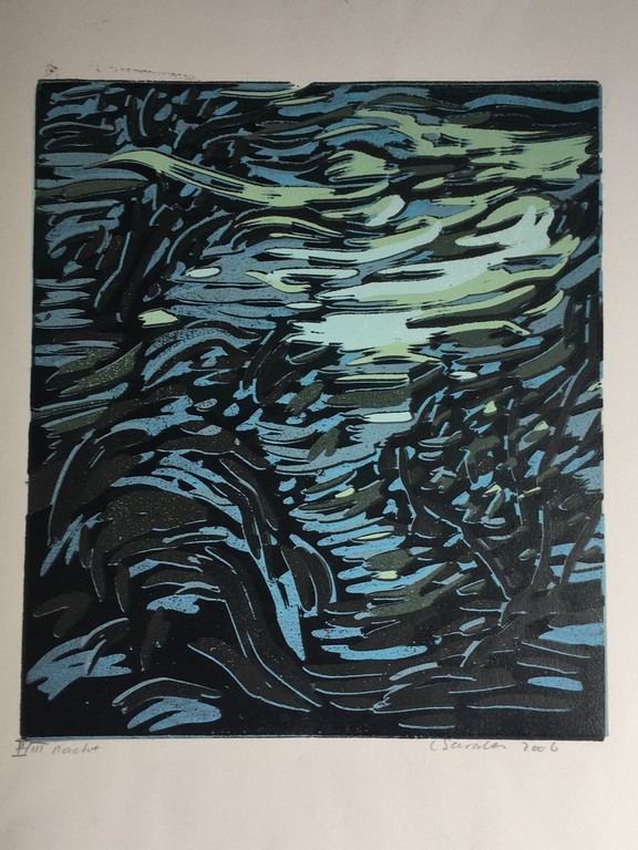 "Nacht" II/III, Lenneke Saraber handgesigneerd werk 2006 NOG EENS 15% MINDER kopen? Bied vanaf 15!