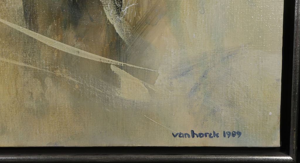 Hans Vanhorck: Gemengde techniek op doek, Untitled - Ingelijst (Zeer Groot) kopen? Bied vanaf 750!