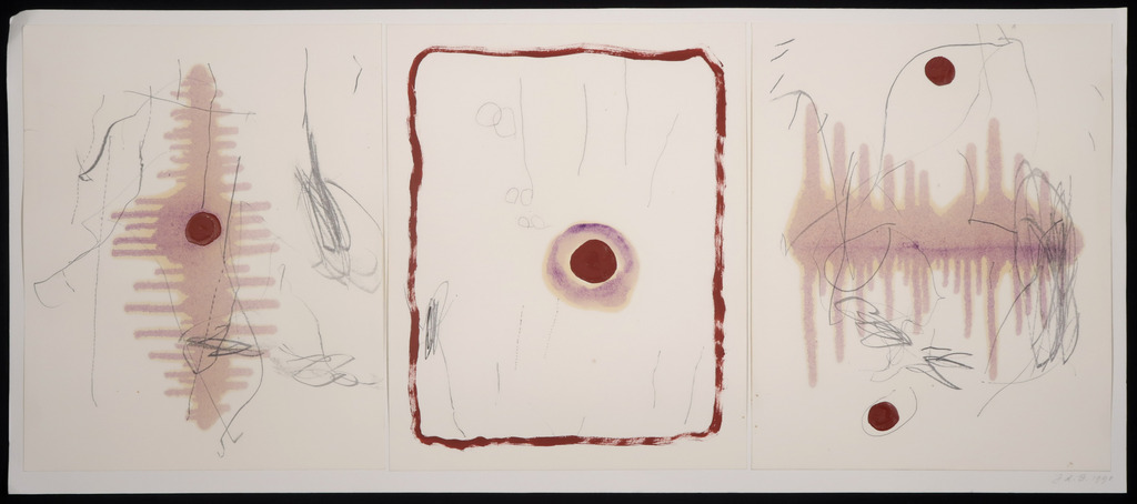 Jos den Brok: Gemengde techniek, Zonder titel (drieluik) kopen? Bied vanaf 1!