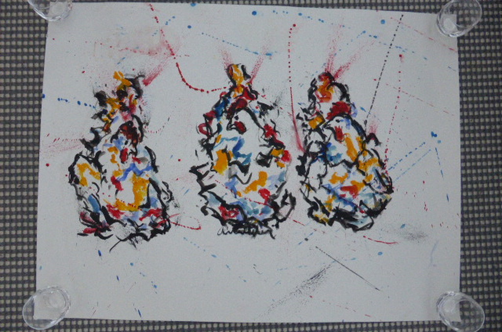 Anton Heyboer mooie  gouache/aquarel ,groot 73 bij 50 cm. kopen? Bied vanaf 280!