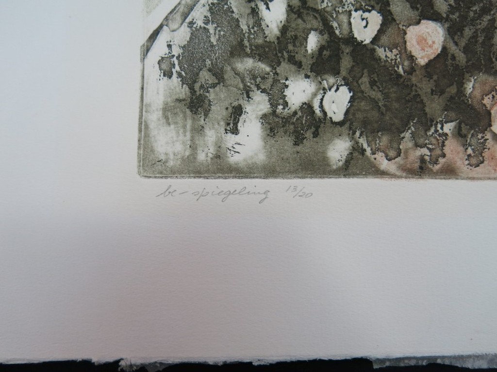 Marianne van der Heijden: Ets/aquatint, Be-spiegeling kopen? Bied vanaf 1!