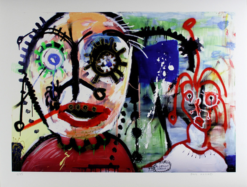 PAUL KOSTABI - Kleuren Giclee - MIDNIGHT JUNGLE '' - Kleine OPLAGE 20 / 75 - Han kopen? Bied vanaf 49!