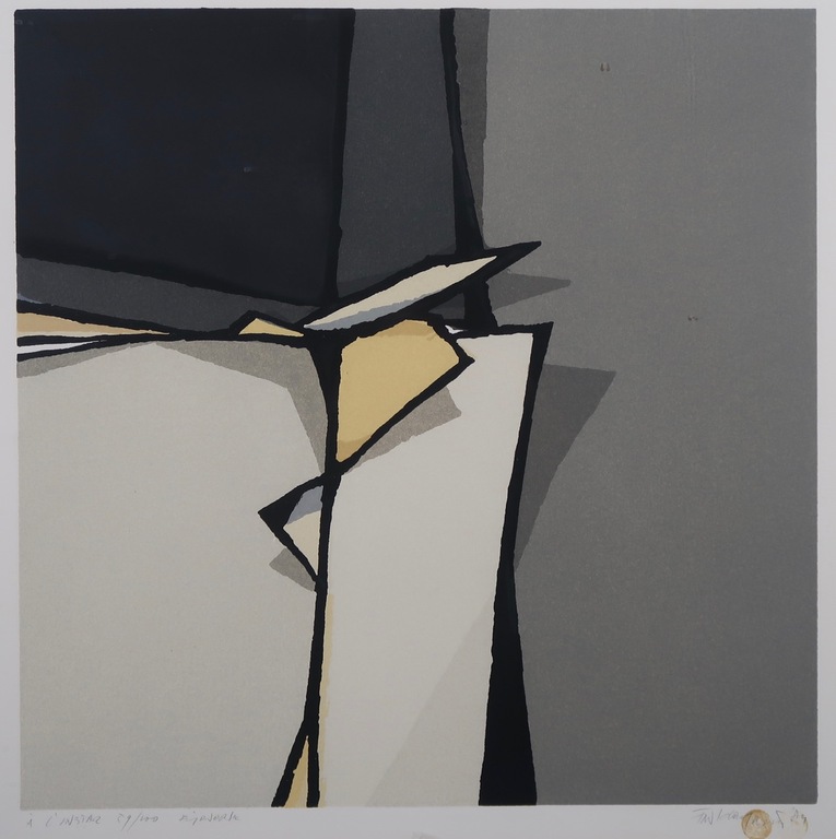 Fon Klement: Boardsnede, A l'instar - Ingelijst verkocht voor € 100!