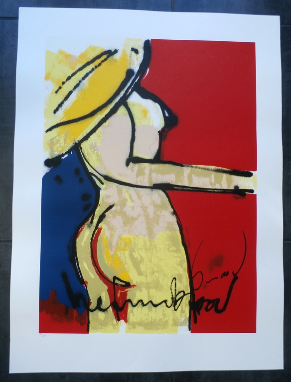 Herman Brood - Herman Brood - grote zeefdruk: Naked Beaty kopen? Bied vanaf 399!