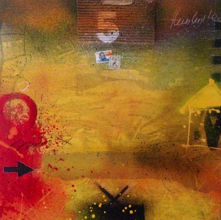 Theo koster .gemengde techniek .yellow house 3 verkocht voor € 200!