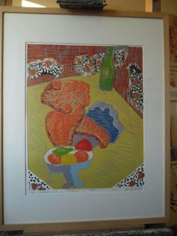 Keimpe Kootstra, Kleurenlino, Stilleven met torso verkocht voor € 35!