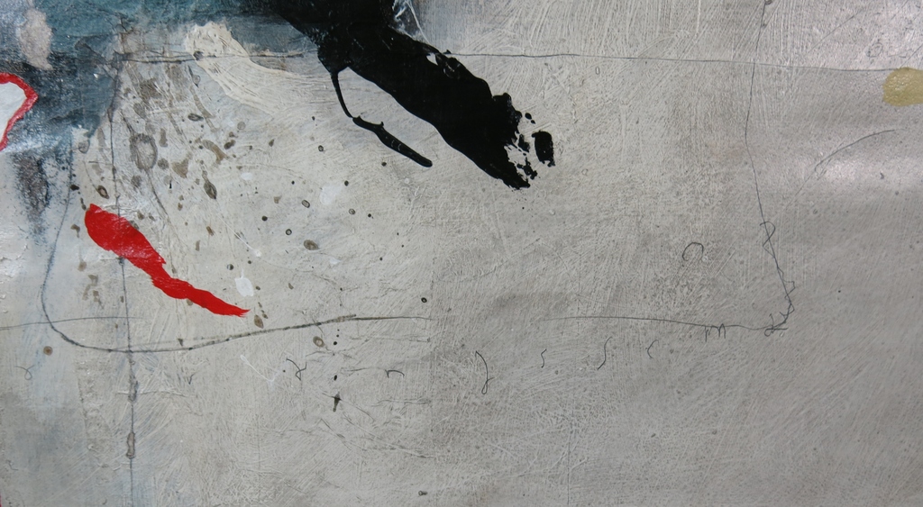 Co van Assema: Gemengde techniek op papier, Zwart kruis kopen? Bied vanaf 1!