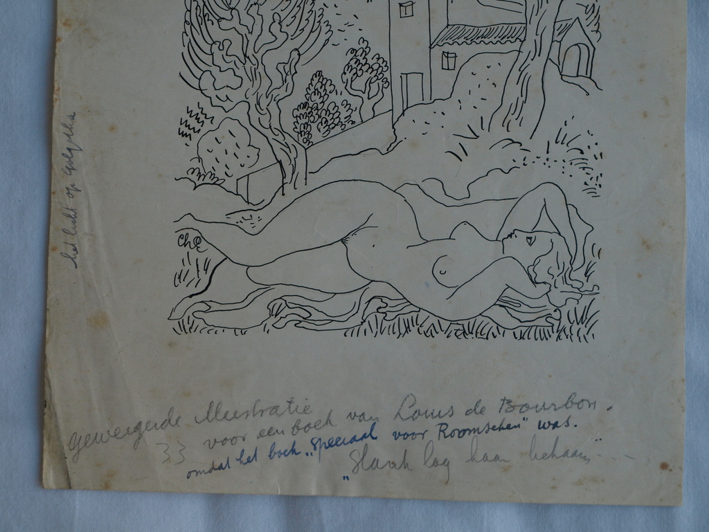 Charles Eyck : Tekening , Het licht achter Golgotha – gesigneerd – ca 1934 kopen? Bied vanaf 1!