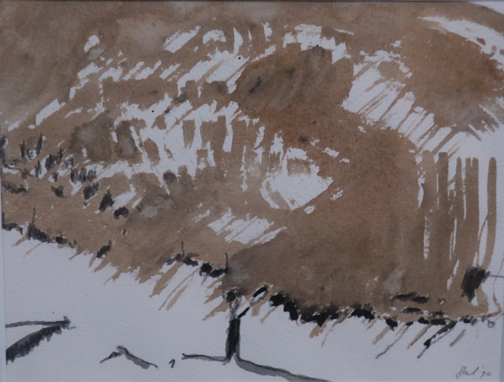 Bart Elfrink: Aquarel, Bass Alpes -Ingelijst kopen? Bied vanaf 1!