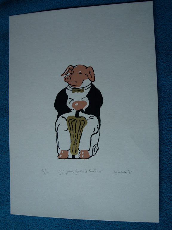 Willem van Malsen – Zeefdruk – 5 jaar Galerie Balans - 1975  kopen? Bied vanaf 30!