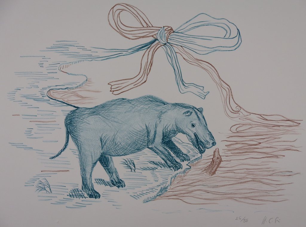 Helen Frik: Litho, Zonder titel (Wildebeesten) kopen? Bied vanaf 1!