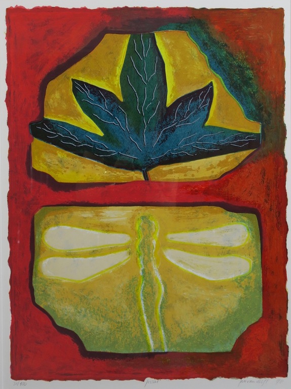 Jan van Delft: Zeefdruk, Fossiel - Ingelijst kopen? Bied vanaf 35!