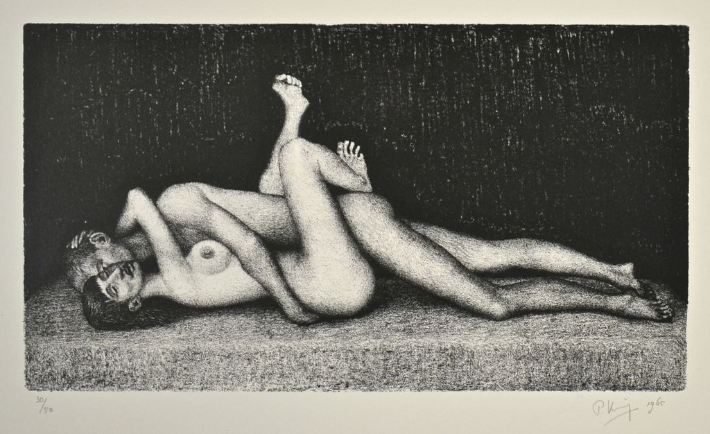 Paul Koning: Litho. Erotische voorstelling. kopen? Bied vanaf 1!