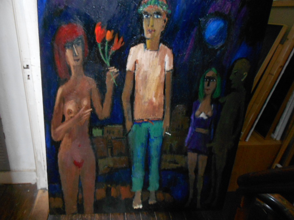 Theo van der Horst GROOT schilderij erotiek verkocht voor € 175!